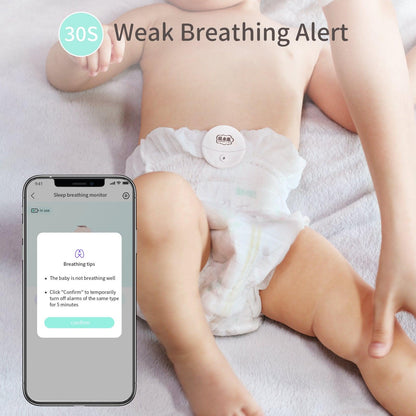 Momwilike Baby Breathing Monitor Baby Abdominal Movement Tracks Baby's Abdominal Movement, Sleep Position, Temperature with Real-time Alerts, Anytime
